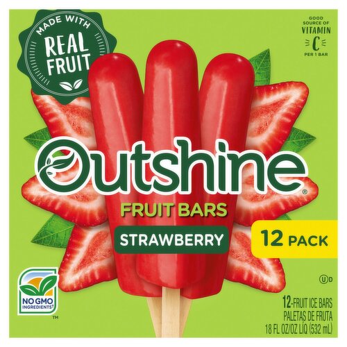 Outshine Strawberry Fruit Bars, 12 count, 18 fl oz