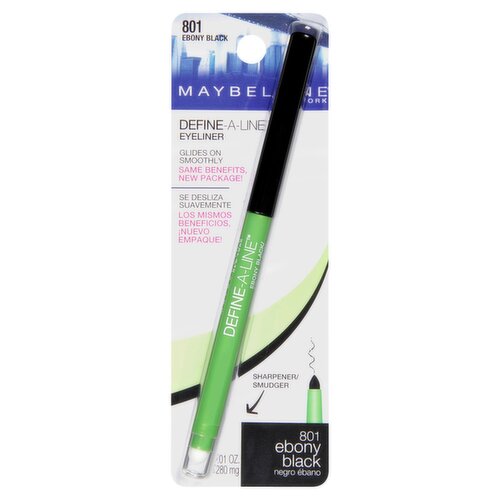 Maybelline New York Define-A-Line 801 Ebony Black Eyeliner, .01 oz