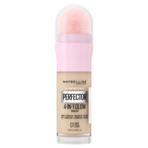 Maybelline New York Instant Age Rewind 01 Light Perfector 4-in-1 Glow Makeup, 0.68 fl oz