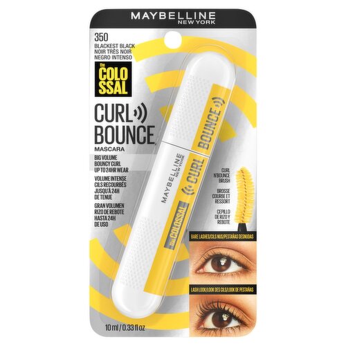 Maybelline New York The Colossal 350 Blackest Black Curl Bounce Mascara, 0.33 fl oz