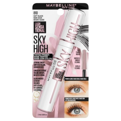 Maybelline New York Lash Sensational 810 Soft Black Sky High Tinted Primer Mascara, 0.26 fl oz