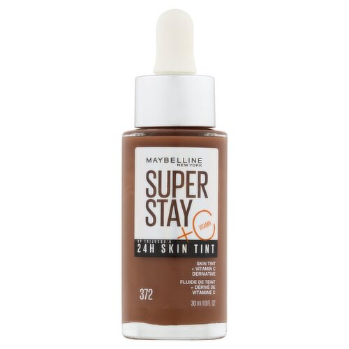 Maybelline New York Super Stay + Vitamin C 372 24H Skin Tint, 1.0 fl oz
