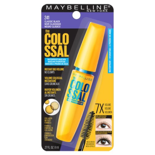 Maybelline New York The Colossal 241 Classic Black Waterproof Mascara, .27 fl oz