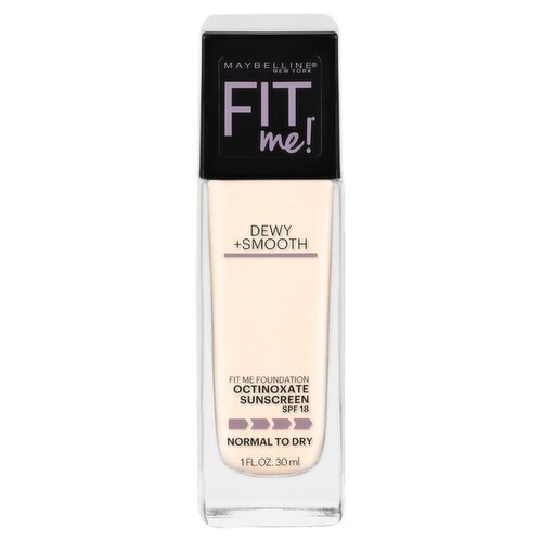 Maybelline New York Fit Me! 110 Porcelain Foundation, SPF 18, 1 fl oz