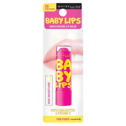 Maybelline New York Baby Lips 25 Pink Punch Moisturizing Lip Balm, 0.15 oz