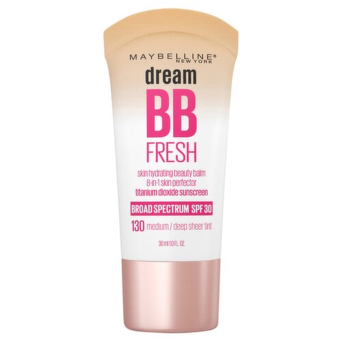 Maybelline New York Dream BB Fresh 130 Deep Sheer Tint Skin Hydrating Beauty Balm, SPF 30, 1.0 fl oz