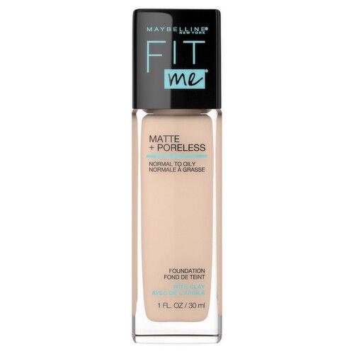 Maybelline New York Fit Me 120 Classic Ivory Matte + Poreless Foundation, 1 fl oz