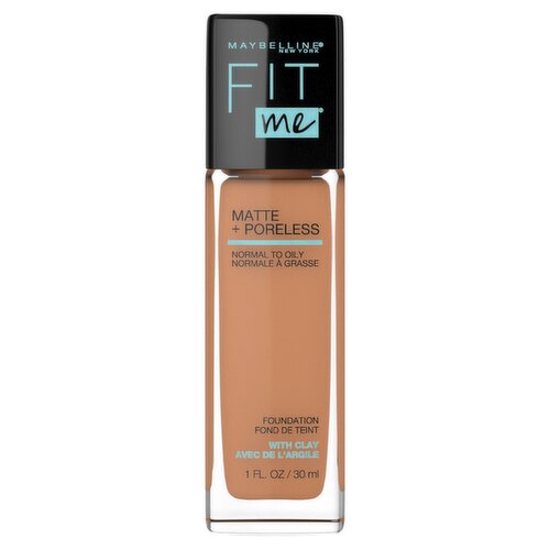 Maybelline New York Fit Me Matte + Poreless 330 Toffee Caramel Foundation, 1 fl oz