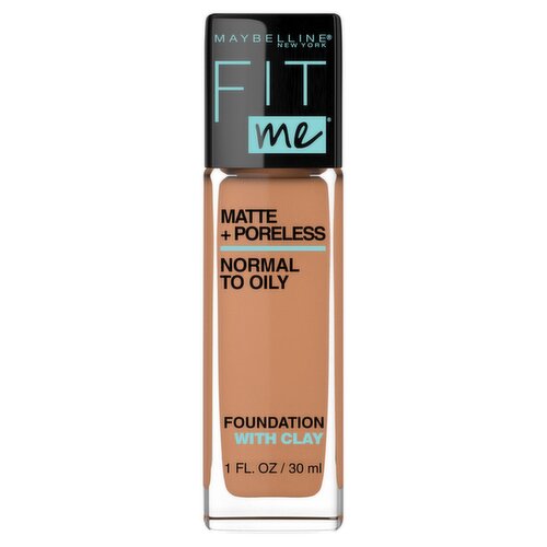 Maybelline New York Fit Me Matte + Poreless 330 Toffee Caramel Foundation, 1 fl oz