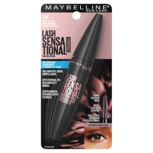 Maybelline New York Lash Sensational Luscious 704 Very Black Waterproof Mascara, .3 fl oz