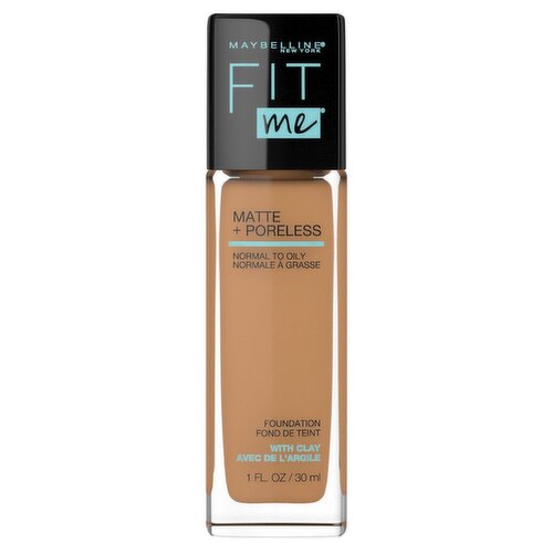 Maybelline New York Fit Me 332 Golden Caramel Matte + Poreless Foundation, 1 fl oz 