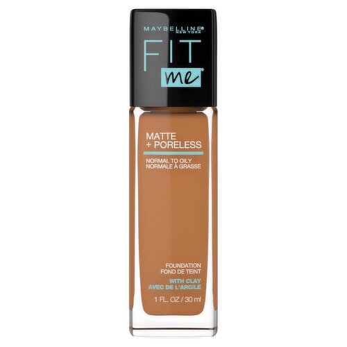 Maybelline New York Fit Me 340 Cappuccino Matte + Poreless Foundation, 1 fl oz