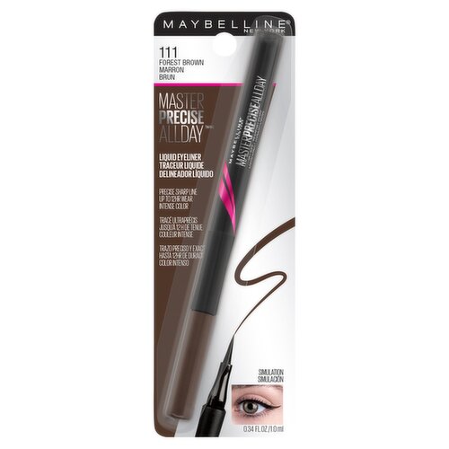 Maybelline New York Master Precise All Day 111 Forest Brown Liquid Eyeliner, 0.34 fl oz