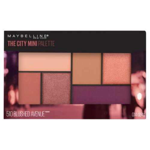 Maybelline New York The City Mini 510 Blushed Avenue Eyeshadow Palette, 0.14 oz