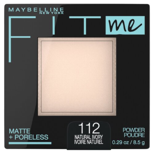 Maybelline New York Fit Me 112 Natural Ivory Matte + Poreless Pressed Powder, 0.29 oz