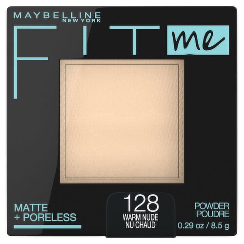 Maybelline New York Fit Me 128 Warm Nude Matte + Poreless Pressed Powder, 0.29 oz