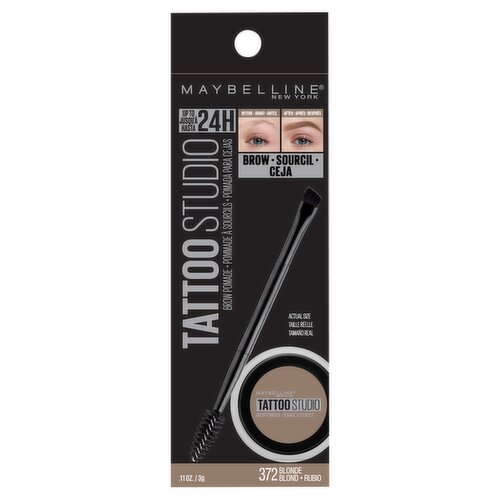 Maybelline New York Tattoo Studio 372 Blonde Brow Pomade, .11 oz