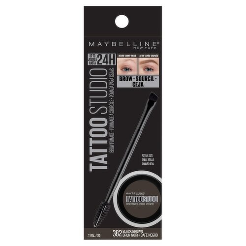 Maybelline New York Tattoo Studio 382 Black Brown Brow Pomade, .11 oz