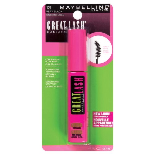 Maybelline New York Great Lash 121 Very Black Mascara, .43 fl oz