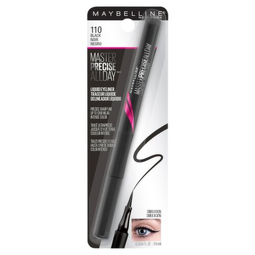 Maybelline New York Master Precise All Day 110 Black Liquid Eyeliner, 0.034 fl oz