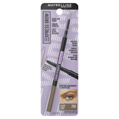 Maybelline New York Express Brow Blonde 250 Ultra Slim Pencil, 0.003 oz