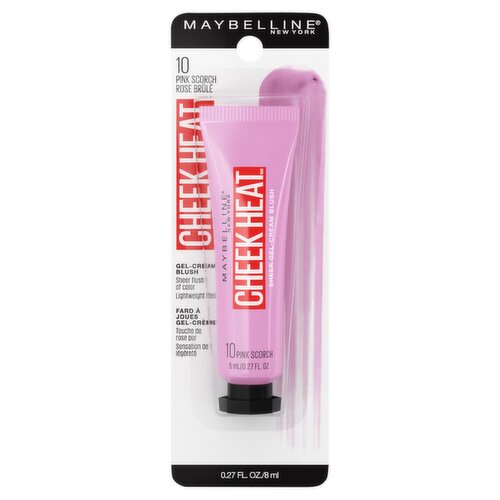 Maybelline New York Cheek Heat 10 Pink Scorch Gel-Cream Blush, 0.27 fl oz