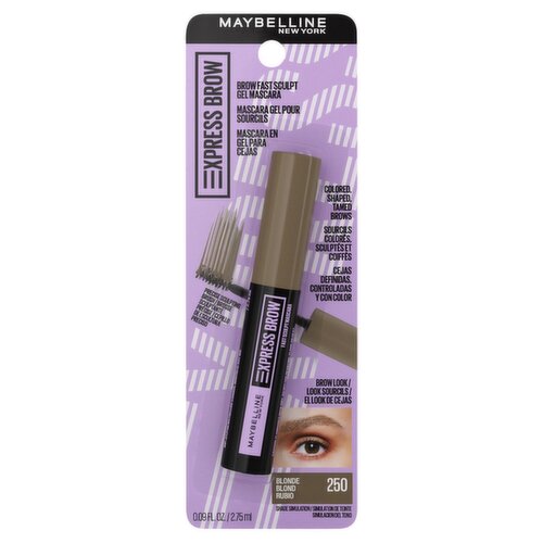 Maybelline New York Brow Fast Sculpt 250 Blonde Express Gel Brow Mascara, 0.09 fl oz