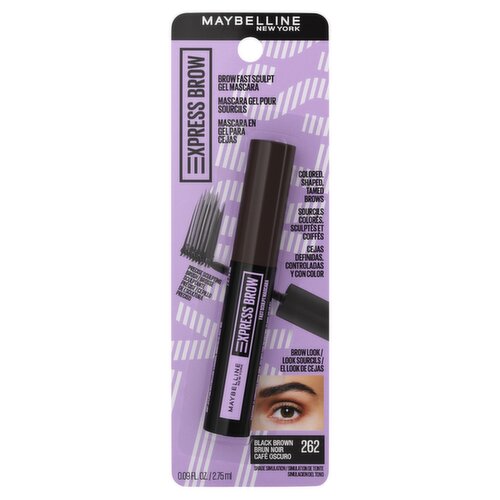 Maybelline New York Brow Fast Sculpt 262 Black Brown Express Brow Gel Mascara, 0.09 fl oz