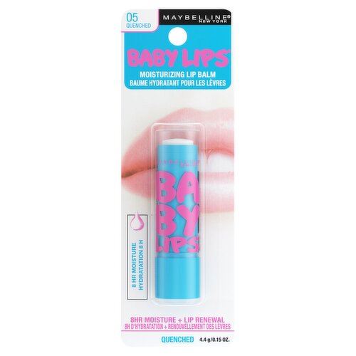 Maybelliner New York Baby Lips 05 Quenched Moisturizing Lip Balm, 0.15 oz