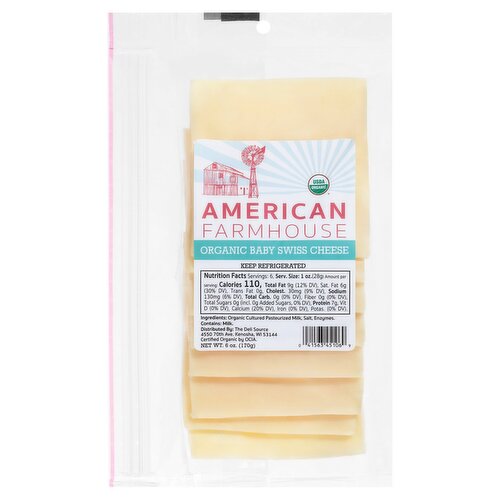 American Farmhouse Organic Baby Swiss Cheese, 6 oz
