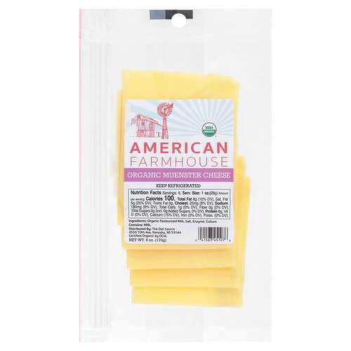 American Farmhouse Organic Muenster Cheese, 6 oz