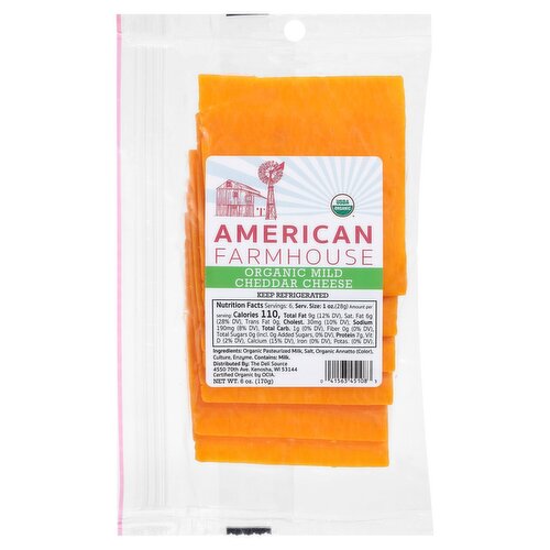 American Farmhouse Organic Mild Cheddar Cheese, 6 oz