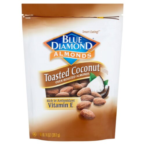 Blue Diamond Almonds Toasted Coconut Flavored Oven Roasted Almonds, 14 oz