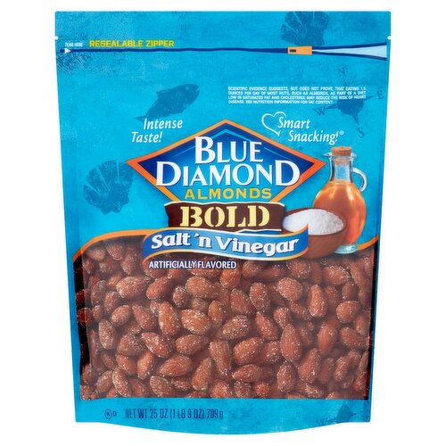 Blue Diamond Almonds Bold Salt 'n Vinegar Almonds, 25 oz