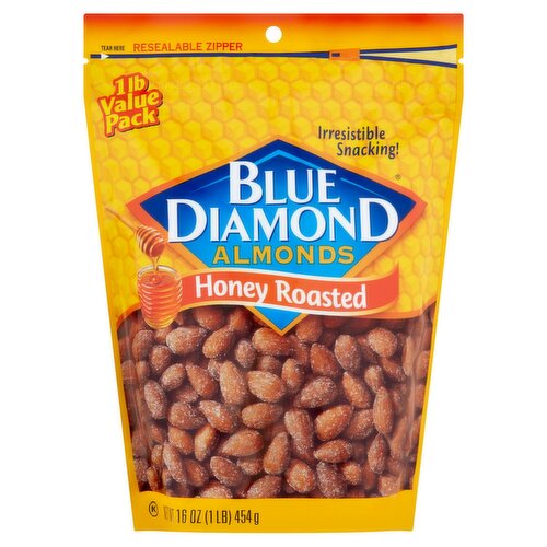 Blue Diamond Almonds Honey Roasted Almonds Value Pack, 16 oz