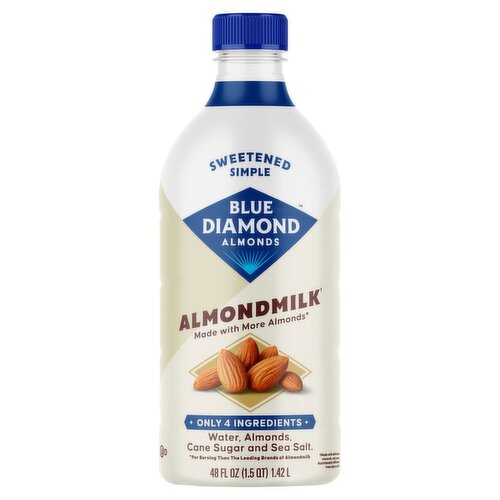 Blue Diamond Almonds Sweetened Simple Almondmilk, 48 fl oz