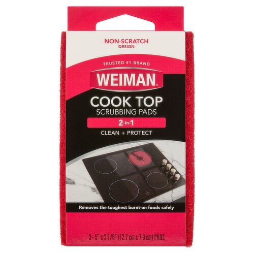 Weiman Cook Top Scrubbing Pads, 3 count