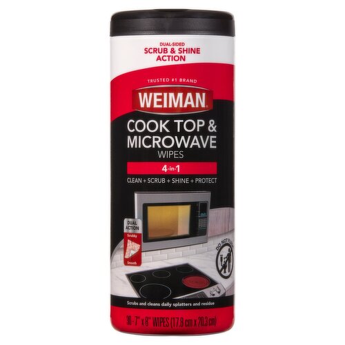 Weiman Cook Top & Microwave Wipes, 30 count