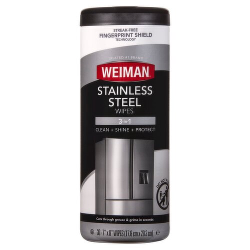 Weiman Stainless Steel Wipes, 30 count