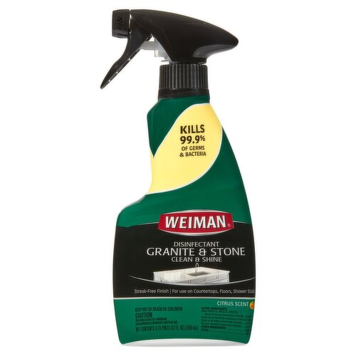 Weiman Citrus Scent Granite & Stone Clean & Shine Disinfectant, 12 fl oz