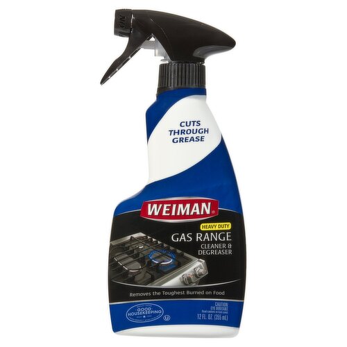 Weiman Heavy Duty Gas Range Cleaner & Degreaser, 12 fl oz