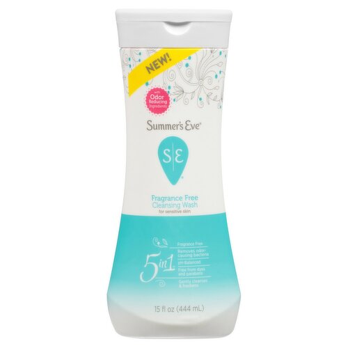 Summer's Eve Fragrance Free Cleansing Wash, 15 fl oz