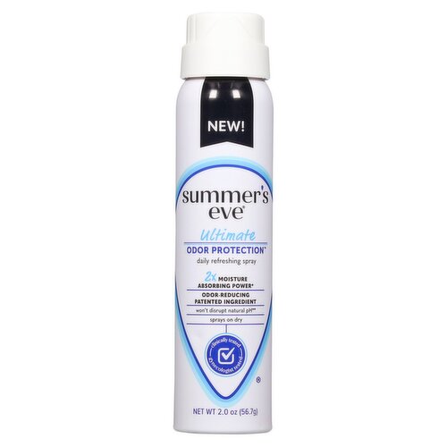 Summer's Eve Ultimate Odor Protection Daily Refreshing Spray, 2.0 oz