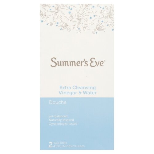 Summer's Eve Extra Cleansing Vinegar & Water Douche, 4.5 fl oz, 2 count