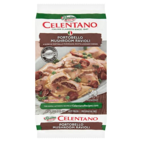 Rosina Celentano Portobello Mushroom Ravioli, 16 oz