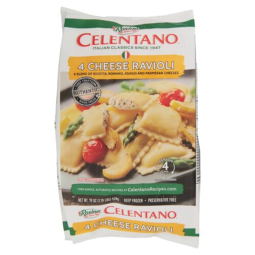 Rosina Celentano 4 Cheese Ravioli, 19 oz