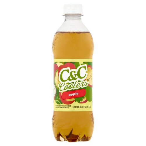 C&C Coolers Apple Juice Drink, 16.9 fl oz