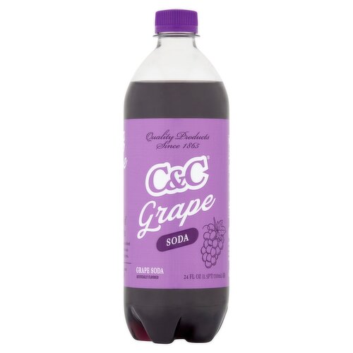 C&C Grape Soda, 24 fl oz