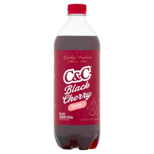 C&C Black Cherry Soda, 24oz