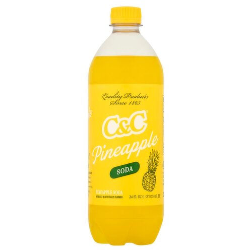 C&C Pineapple Soda, 24 fl oz